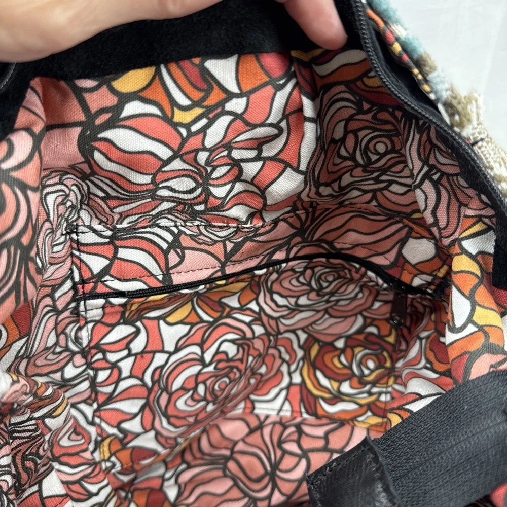 Handmade Patchwork Purse W/Ed Hardy Belt Handle Boho One Of A Kind Super Cool!‎